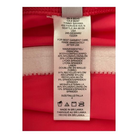 Tommy Bahama swimsuit Ruched tummy control convertible one piece pink size 4 - Picture 6 of 6